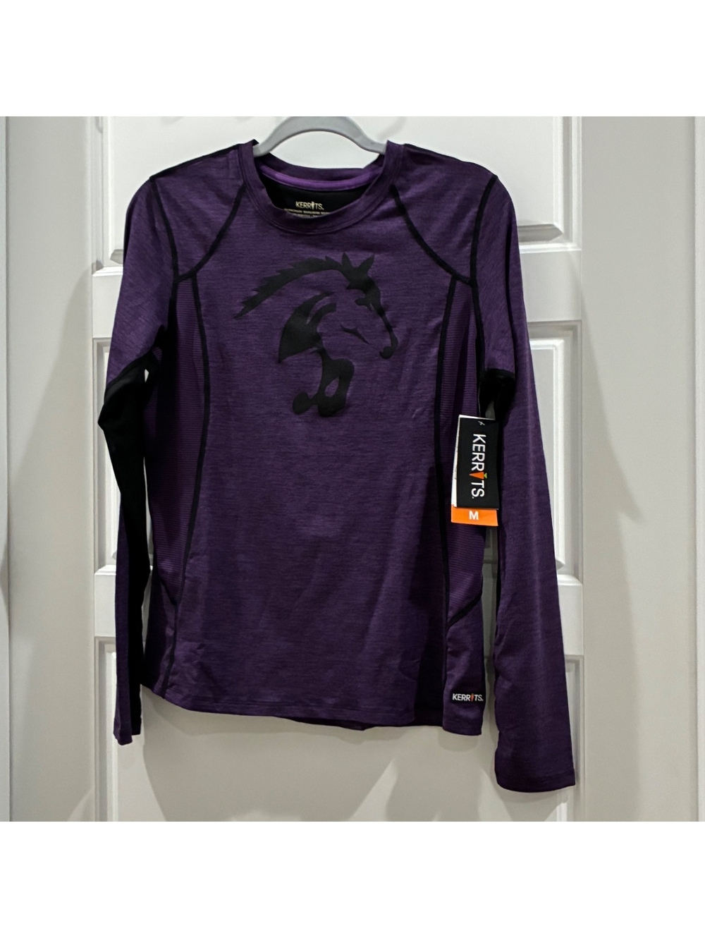 Kerrits Free Spirit Horse Equestrian Base Layer Top Women M Purple NWT KwikWarm